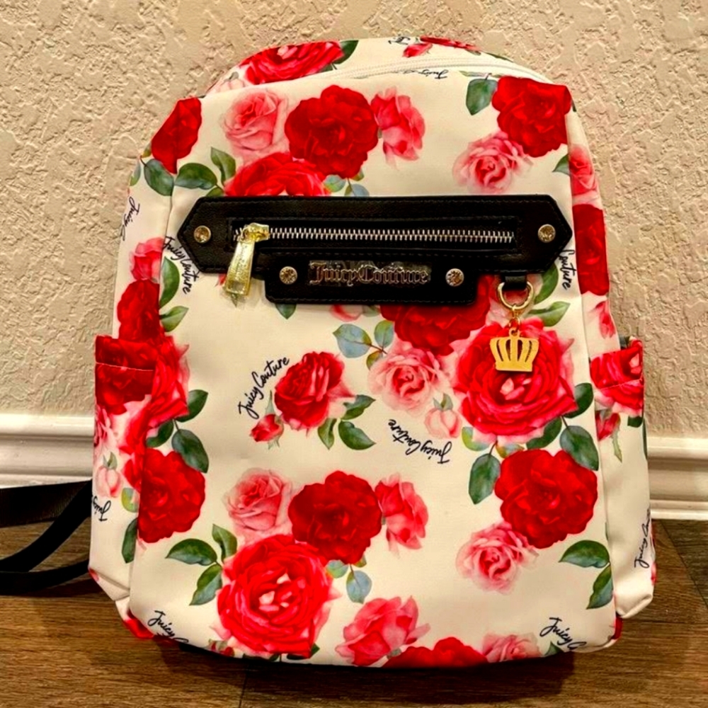 Juicy Couture Rose Print Backpack